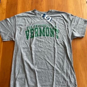 Brand New XL Gildan New Agenda Collegiate University of Vermont T-Shirt Grey